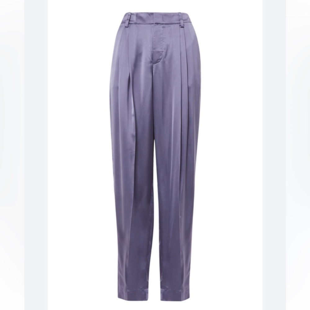 NWT Vince pleat front satin trousers 💜 Size 10 - Picture 10 of 12